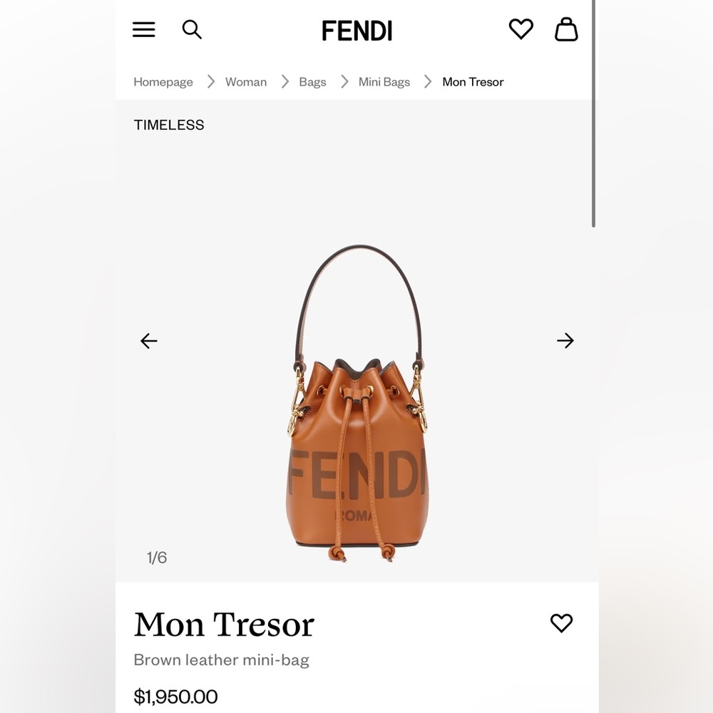 Fendi Mon Tresor mini bucket bag